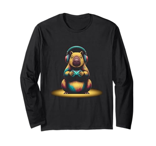 Capybara Lustige Videospiele Capybara Shirt Kinder Capybara Langarmshirt Capybara Lustige Videospiele Capybara Shirt Kinder Capybara Langarmshirt von Capybara Funny Video Games Cute Capybara Shirt Men