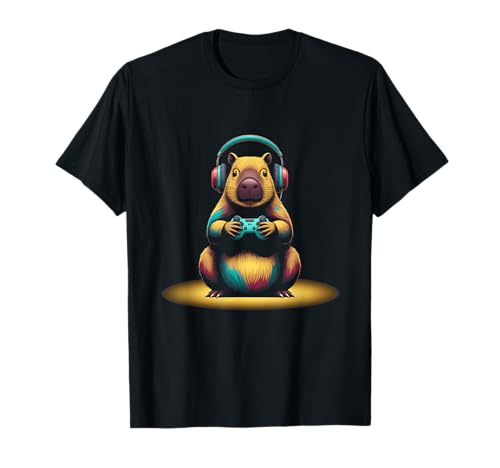 Capybara Lustige Videospiele Capybara Shirt Kinder Capybara T-Shirt Capybara Lustige Videospiele Capybara Shirt Kinder Capybara T-Shirt von Capybara Funny Video Games Cute Capybara Shirt Men