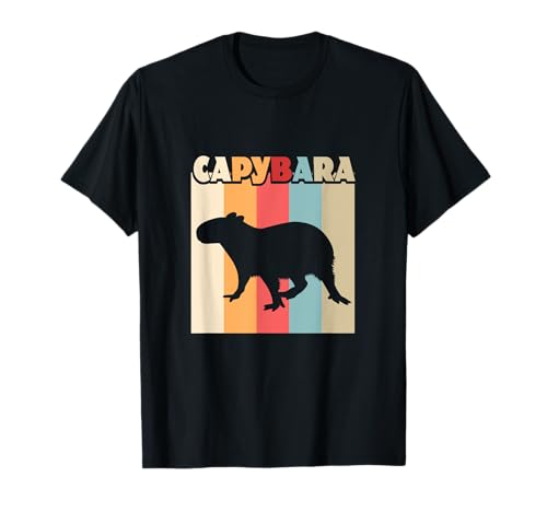 Capybara Vintage Nagetier Wasserschwein Haustier Geschenk T-Shirt von Capybara Geschenke Wildtier