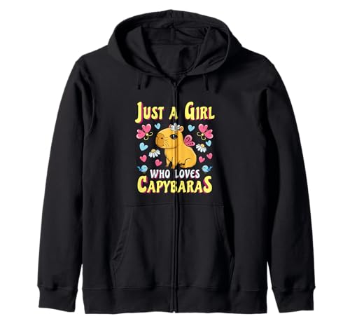 Capybaras Cute Capybara Tierliebhaber Geschenk Capybara Mädchen Kapuzenjacke Capybaras Cute Capybara Tierliebhaber Geschenk Capybara Mädchen Kapuzenjacke von Capybara Gifts Apparel