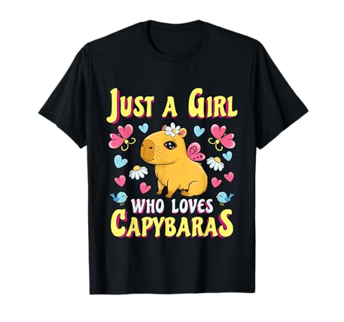 Capybaras Cute Capybara Tierliebhaber Geschenk Capybara Mädchen T-Shirt Capybaras Cute Capybara Tierliebhaber Geschenk Capybara Mädchen T-Shirt von Capybara Gifts Apparel