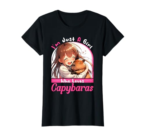 I'm Just A Girl Who Loves Capybaras - Capybara Anime Mädchen T-Shirt von Capybara Girl Capybaras Anime