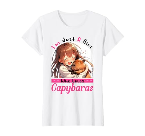 I'm Just A Girl Who Loves Capybaras - Capybara Anime Mädchen T-Shirt von Capybara Girl Capybaras Anime