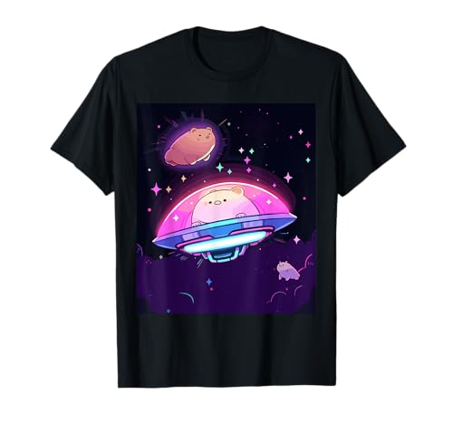 Lustiges Capybara Ufo Wasserschwein Design für Kinder T-Shirt von Capybara Lover Alien UFO Design für Männer Frauen
