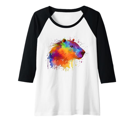 Damen Capybara-Grafik Raglan von Capybara Lover Outfit Gifts Girls Women