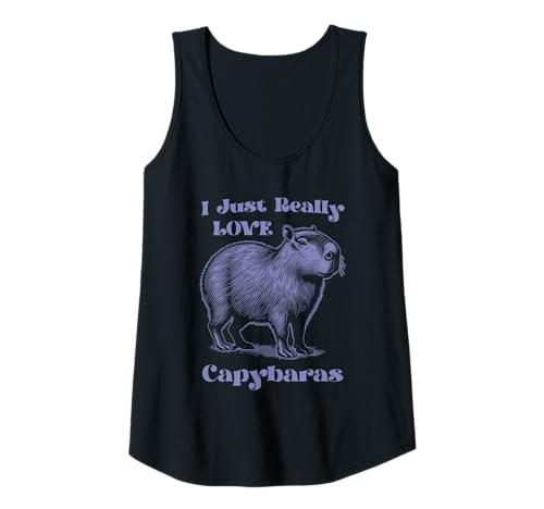 Damen Capybara Ich liebe Capybaras einfach wirklich Tank Top von Capybara Lover Outfit Gifts Girls Women