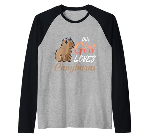 Capybara Fans THIS GIRL LOVES CAPYBARAS Lustig Wasserschwein Raglan Capybara Fans THIS GIRL LOVES CAPYBARAS Lustig Wasserschwein Raglan von Capybara Lustig Geschenk Wasserschwein Shirt