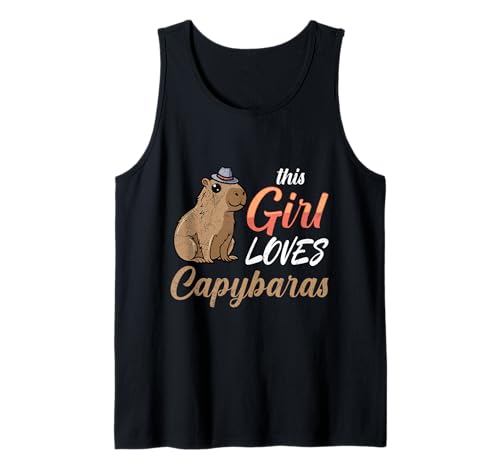 Capybara Fans THIS GIRL LOVES CAPYBARAS Lustig Wasserschwein Tank Top Capybara Fans THIS GIRL LOVES CAPYBARAS Lustig Wasserschwein Tank Top von Capybara Lustig Geschenk Wasserschwein Shirt
