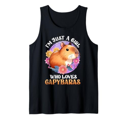 Wasserschwein I'M JUST A GIRL WHO LOVES CAPYBARAS Capybara Tank Top von Capybara Lustig Geschenk Wasserschwein Shirt