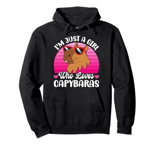 Wasserschwein Kostüm JUST A GIRL WHO LOVES CAPYBARAS Pullover Hoodie von Capybara Lustig Geschenk Wasserschwein Shirt
