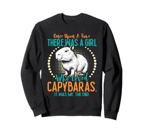 Wasserschwein THERE WAS A GIRL WHO LOVED CAPYBARAS Liebhaber Sweatshirt Wasserschwein THERE WAS A GIRL WHO LOVED CAPYBARAS Liebhaber Sweatshirt von Capybara Lustig Geschenk Wasserschwein Shirt