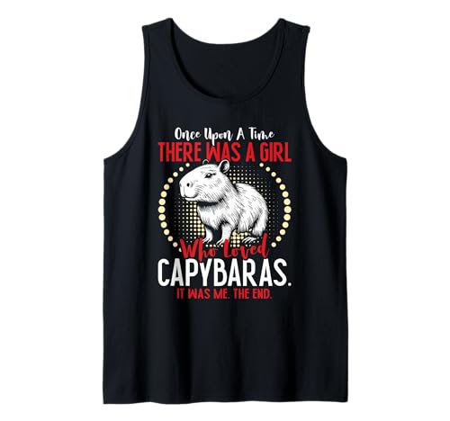 Wasserschwein THERE WAS A GIRL WHO LOVED CAPYBARAS Liebhaber Tank Top von Capybara Lustig Geschenk Wasserschwein Shirt
