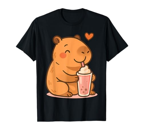 Süße Capybara Kawaii Anime Trinken Milchshake Liebhaber Mädchen T-Shirt Süße Capybara Kawaii Anime Trinken Milchshake Liebhaber Mädchen T-Shirt von Capybara Milkshake Lovers Neko Kawaii Girls Teen