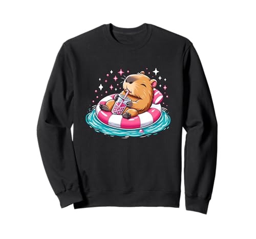 Niedliche Capybara On Pool Float Drinking Bubble Tea Lover Girls Sweatshirt Niedliche Capybara On Pool Float Drinking Bubble Tea Lover Girls Sweatshirt von Capybara On Pool Float Drinking Bubble Tea