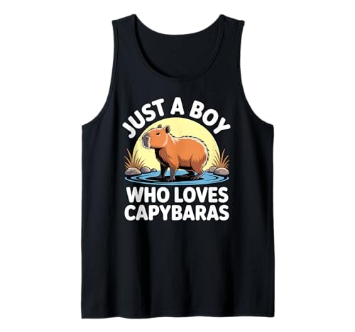 Capybara Rodents Kids Just A Boy Who Loves Capybaras Tank Top Capybara Rodents Kids Just A Boy Who Loves Capybaras Tank Top von Capybara Respect The Wildlife Animal Clothing Co.
