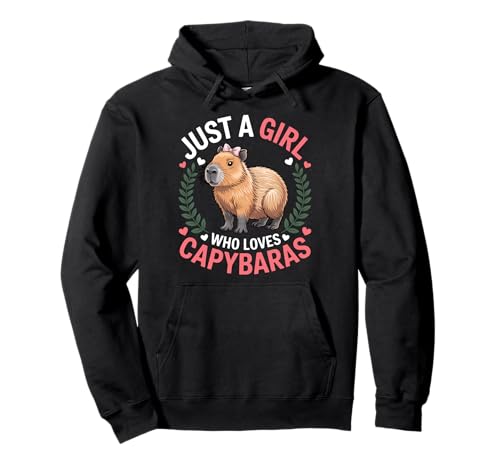 Capybara Rodents Kids Just A Girl Who Loves Capybaras Pullover Hoodie Capybara Rodents Kids Just A Girl Who Loves Capybaras Pullover Hoodie von Capybara Respect The Wildlife Animal Clothing Co.