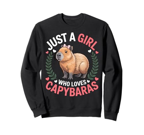 Capybara Rodents Kids Just A Girl Who Loves Capybaras Sweatshirt von Capybara Respect The Wildlife Animal Clothing Co.