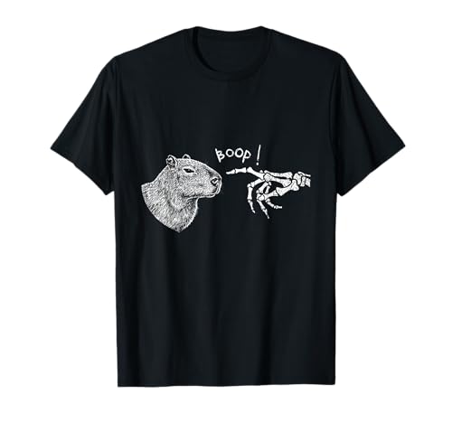 Capybara Skelett Hand Boop Halloween Frauen Mädchen Kinder T-Shirt Capybara Skelett Hand Boop Halloween Frauen Mädchen Kinder T-Shirt von Capybara Skeleton Hand Boop Halloween Co.