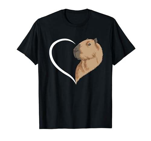 Capybara T-Shirts für Frauen Mädchen Kinder Capybara T-Shirt Herz T-Shirt Capybara T-Shirts für Frauen Mädchen Kinder Capybara T-Shirt Herz T-Shirt von Capybara T Shirt & Tees Co