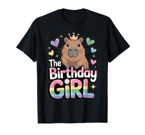 Capybara Geburtstag Mädchen Party Capy Kinder Mädchen Frauen Capybara T-Shirt von Capybara Tees NYC