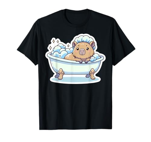 Capybara Schaumbad Self Care Verwöhnen Sie Sich selbst Kinder T-Shirt von Capybara Tees NYC