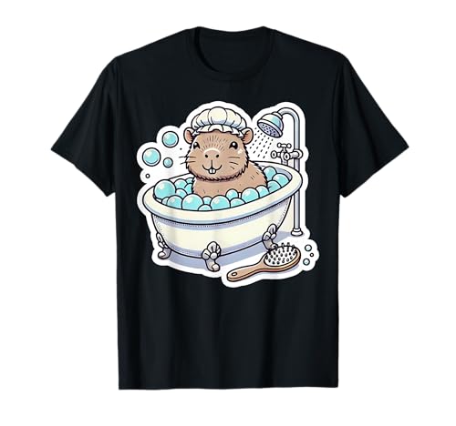 Capybara Schaumbad Self Care Verwöhnen Sie Sich selbst Kinder T-Shirt von Capybara Tees NYC
