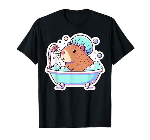 Capybara Schaumbad Self Care Verwöhnen Sie Sich selbst Kinder T-Shirt von Capybara Tees NYC