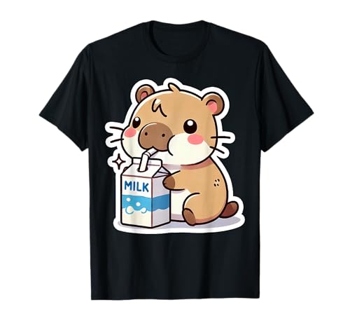 Capybara Trinkmilch Kawaii Cute Moo Kids T-Shirt von Capybara Tees NYC