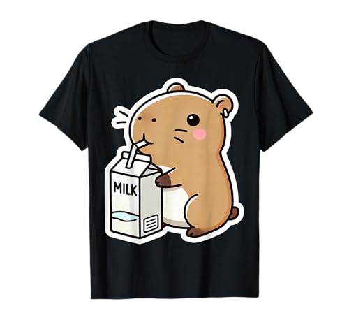 Capybara Trinkmilch Kawaii Cute Moo Kids T-Shirt von Capybara Tees NYC