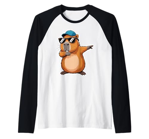 Cute Dabbing Capybara Animal Boys Men Toddler Kids Raglan Cute Dabbing Capybara Animal Boys Men Toddler Kids Raglan von Capybara Wildlife Animal Pine Tree Clothing Co.