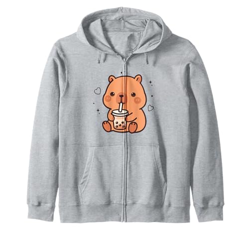 Kawaii Capybara Boba Bubble Tea Cute Anime Mädchen Jungen Teens Kapuzenjacke von Capybara lover Boba bubble tea Girls Boys Teens