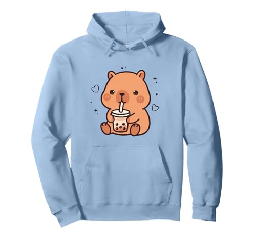 Kawaii Capybara Boba Bubble Tea Cute Anime Mädchen Jungen Teens Pullover Hoodie von Capybara lover Boba bubble tea Girls Boys Teens