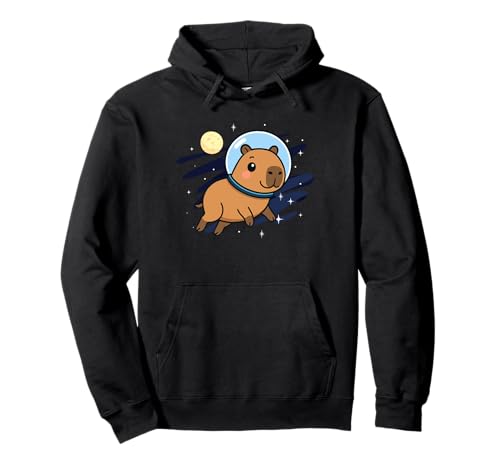 Capybara Astronaut Tierliebhaber Weltraum Mond Jungen Mädchen Kinder Pullover Hoodie von CapybaraAxis1