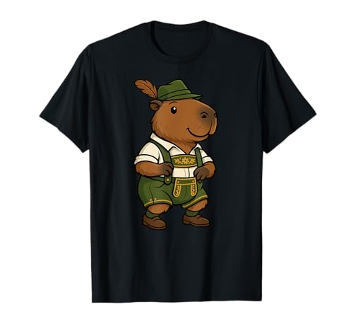 Capybara Bayerisch Deutsches Kostüm Tierliebhaber Zoo Jungen Herren T-Shirt Capybara Bayerisch Deutsches Kostüm Tierliebhaber Zoo Jungen Herren T-Shirt von CapybaraAxis1
