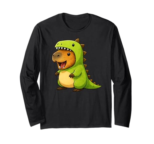 Capybara Dinosaurier Kostüm Trex Tierliebhaber Jungen Mädchen Kinder Langarmshirt Capybara Dinosaurier Kostüm Trex Tierliebhaber Jungen Mädchen Kinder Langarmshirt von CapybaraAxis1