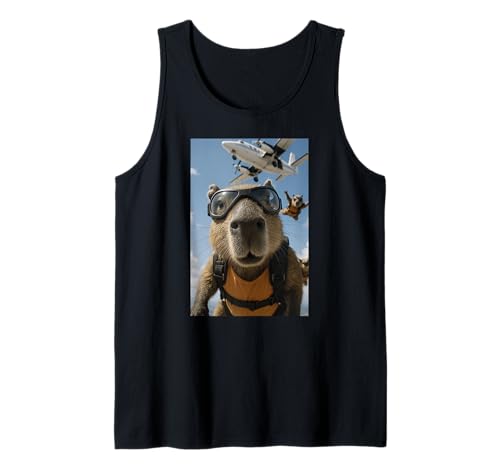 Capybara Fallschirmspringen, Tierliebhaber, Zoo, Jungen, Mädchen, Kinder Tank Top Capybara Fallschirmspringen, Tierliebhaber, Zoo, Jungen, Mädchen, Kinder Tank Top von CapybaraAxis1