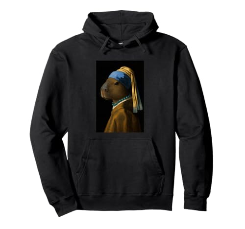 Capybara Mädchen Perlenohrmalerei Kunst Jungen Mädchen Kinder Pullover Hoodie von CapybaraAxis1
