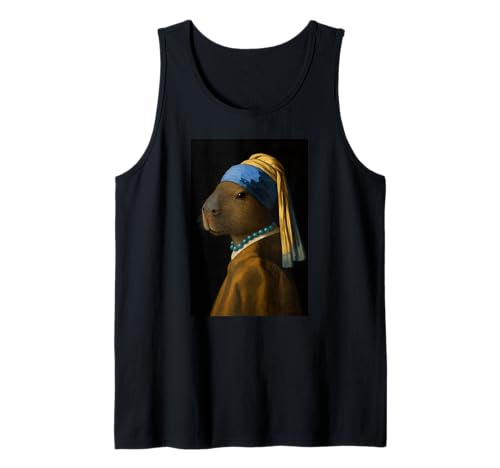 Capybara Mädchen Perlenohrmalerei Kunst Jungen Mädchen Kinder Tank Top von CapybaraAxis1