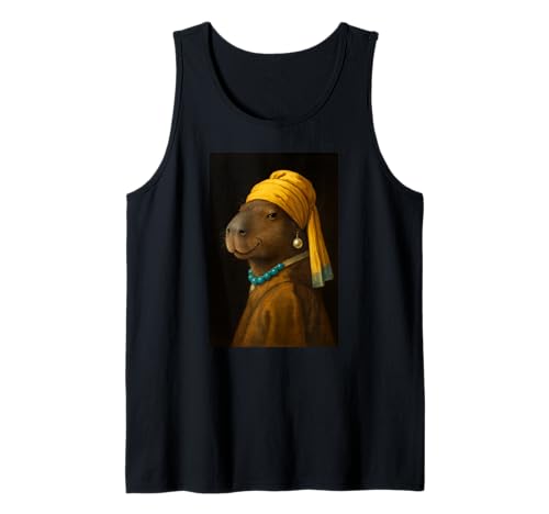 Capybara Perlenohrring, Gemälde, für Mädchen, Mädchen, Kinder Tank Top von CapybaraAxis1