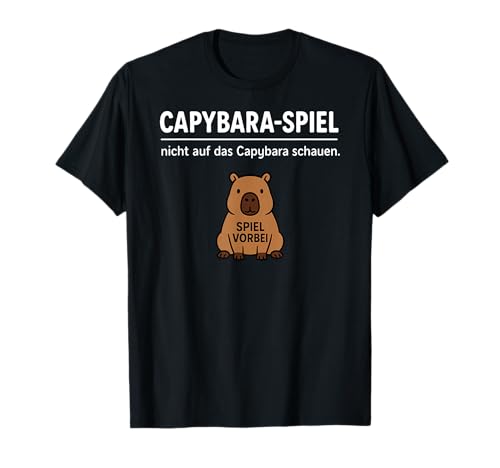 Funny Capybara Game Over Don't Look Animal Lover Boys Girls T-Shirt von CapybaraAxis1