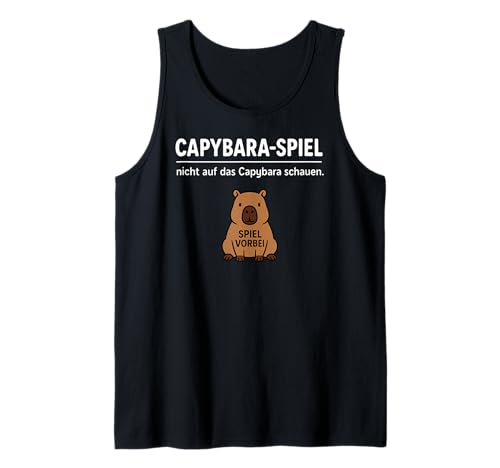 Funny Capybara Game Over Don't Look Animal Lover Boys Girls Tank Top von CapybaraAxis1