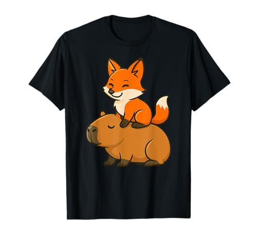 Lustiger Capybara Fuchs Tierliebhaber Zoo Tag Jungen Mädchen Kinder T-Shirt von CapybaraAxis1