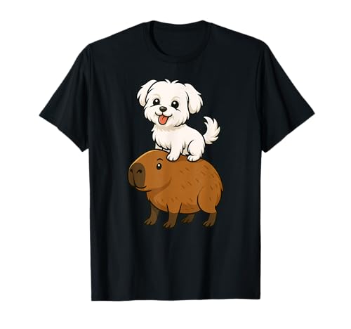 Lustiger Shih Tzu Capybara Tierliebhaber Mama Papa Kinder T-Shirt von CapybaraAxis1