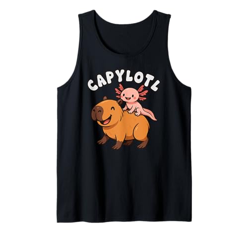 Capybara Axolotl Capylotl Tierliebhaber Jungen Mädchen Kinder Tank Top Capybara Axolotl Capylotl Tierliebhaber Jungen Mädchen Kinder Tank Top von CapybaraAxolotlAxis1
