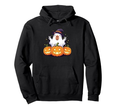 Lustiger Capypara Ghost Pumpkin Boo Halloween Kinder Herren Damen Pullover Hoodie von Capypara Lovers Halloween Ghost Pumpkin Outfits