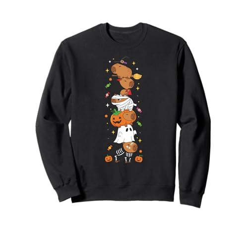 Capypara Hexe Vampir Geist Halloween Kinder Herren Damen Sweatshirt Capypara Hexe Vampir Geist Halloween Kinder Herren Damen Sweatshirt von Capypara Lovers Halloween Skeleton Mummy Outfits