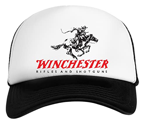 51. Winchester Logo Weiß Schwarz Unisex Kinder Baseball Cap Kids White Black von Capzy