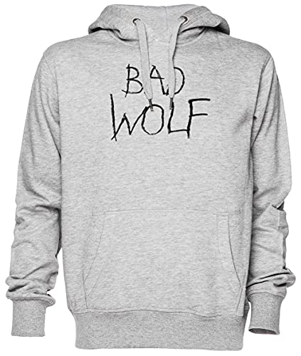 Capzy Bad Wolf Saying Grau Kapuzenpullover Sweatshirt Unisex Herren Damen Größe XXXL Grey Unisex Hoodie Size XXXL von Capzy
