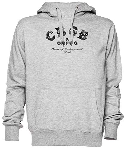 Capzy CBGB Grau Kapuzenpullover Sweatshirt Unisex Herren Damen Größe L Grey Unisex Hoodie Size L von Capzy