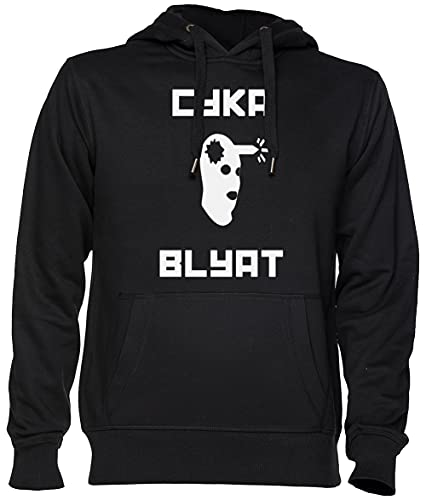 Capzy Cyka Blyat CSGO Gamer Schwarz Kapuzenpullover Sweatshirt Unisex Herren Damen Größe M Black Unisex Hoodie Size M von Capzy